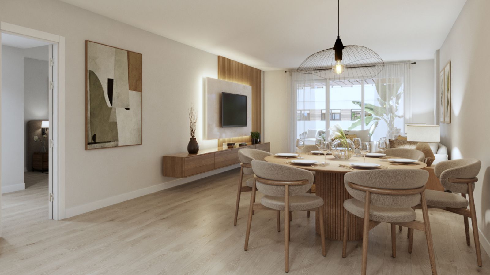 Dining area at Residencial Living Gardens, light colors, modern decor